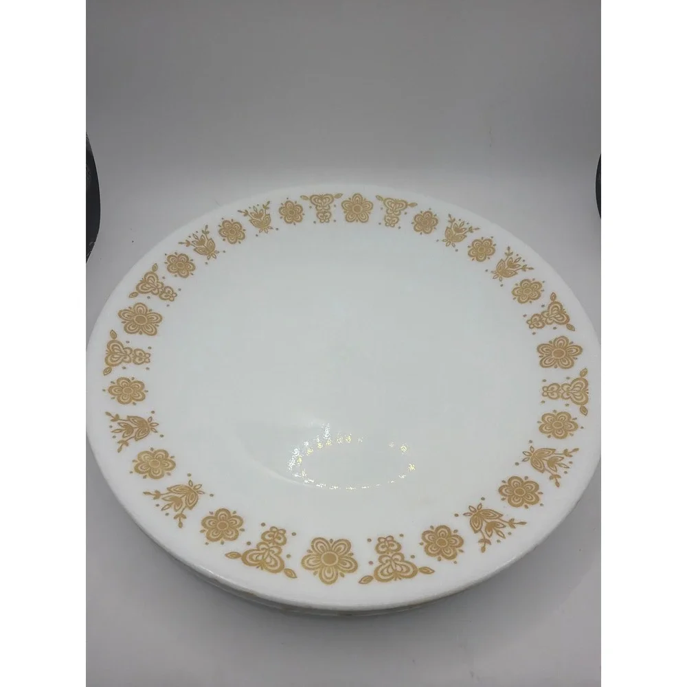 4 Corelle Butterfly Gold 4 Salad/Lunch Plates 8 1/2